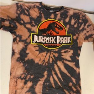 Bleach dyed Jurassic park women’s large tshirt